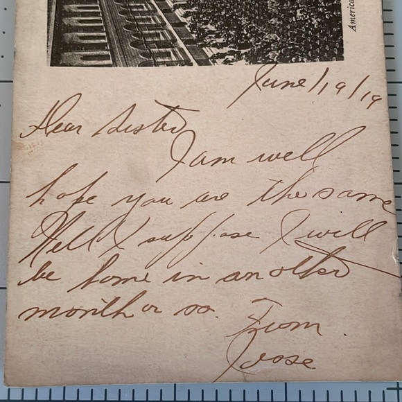 Postcard, American Red Cross, WWI (1919), American Troops Marching through Paris - Picture 3 of 6